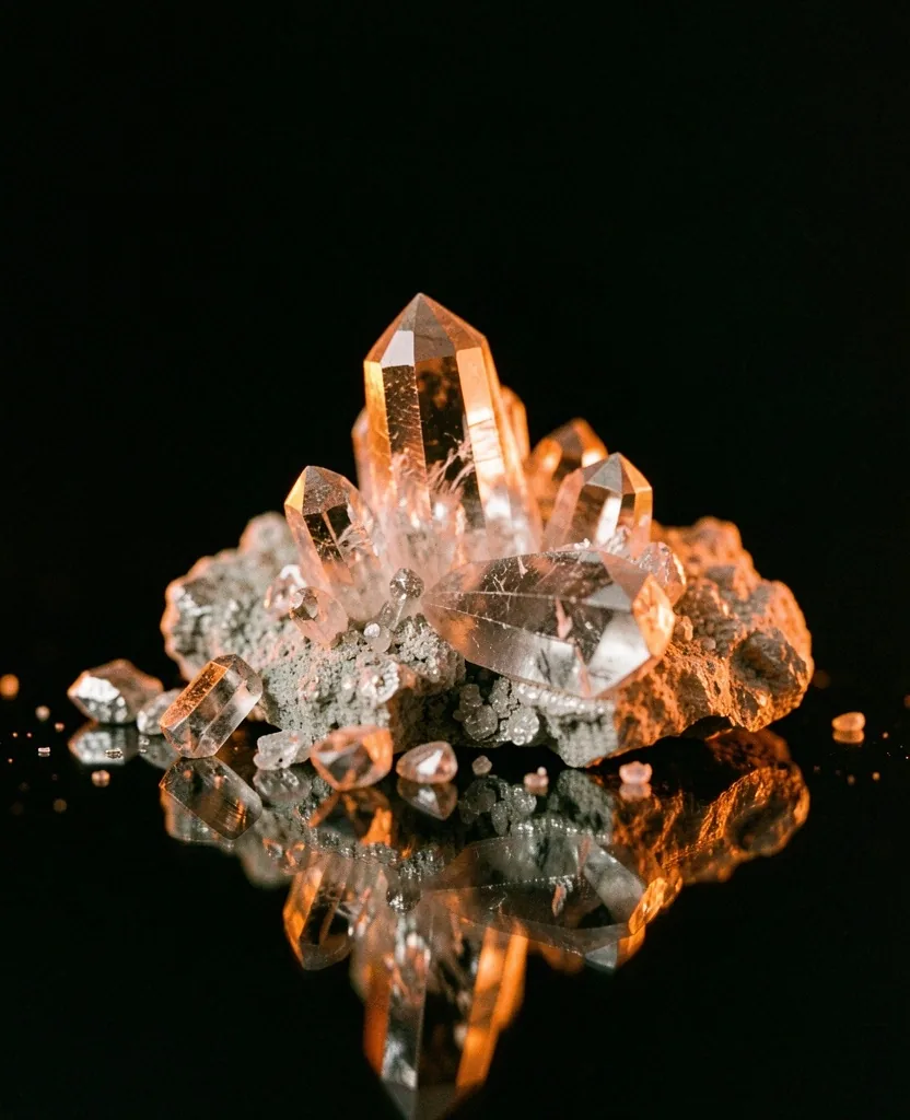 Mineral crystals macro